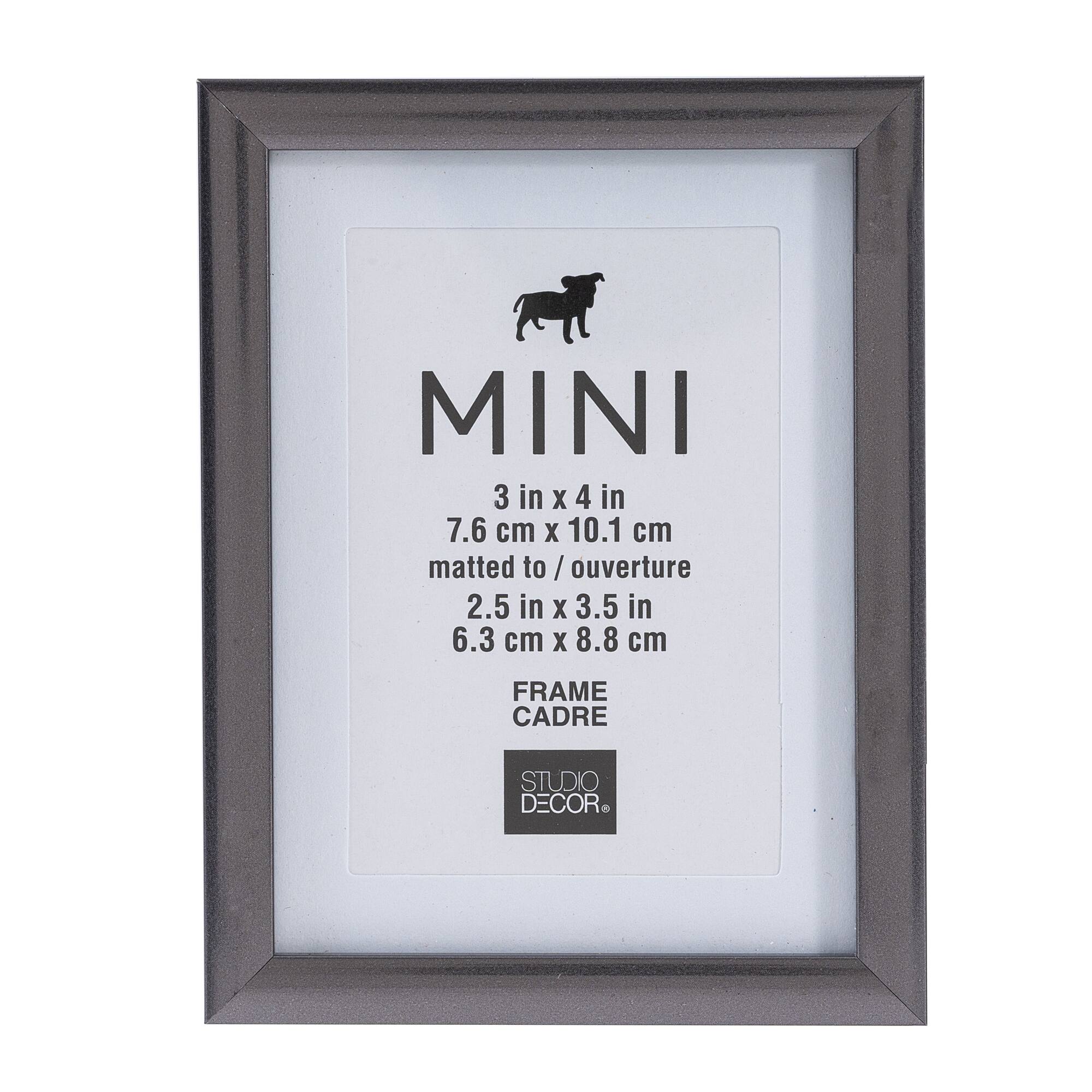 Gunmetal Mini Frame with Mat by Studio Décor®